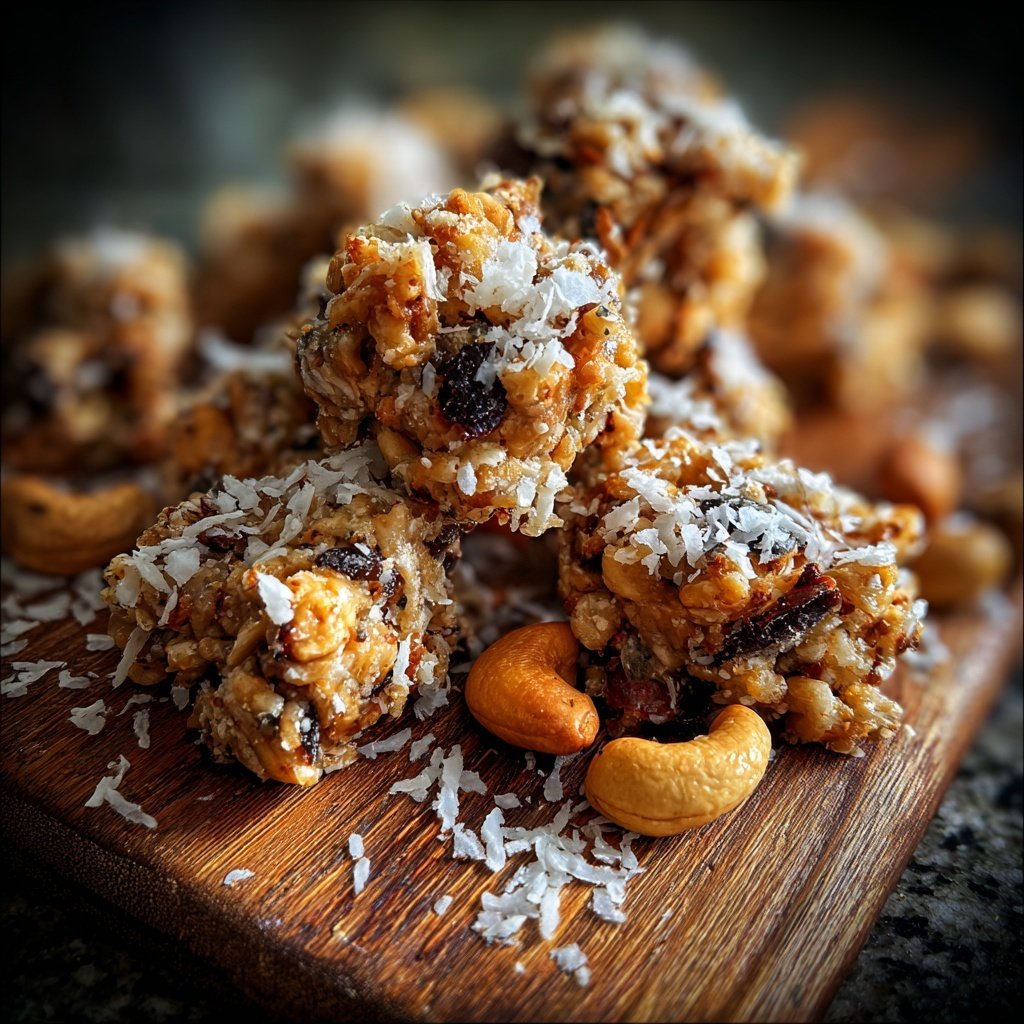 Healthy Cashew Coconut Snack Clusters