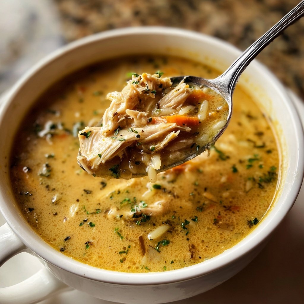 Lemon Chicken Orzo Soup