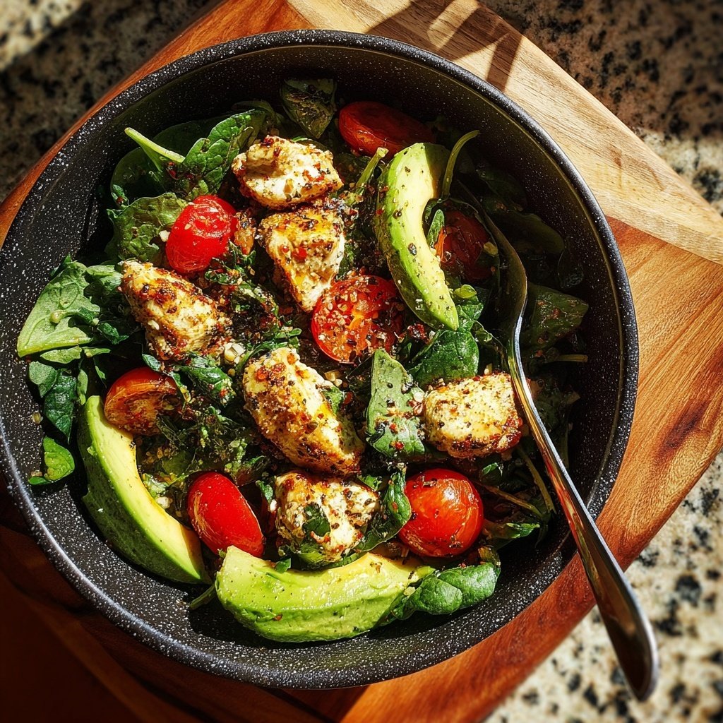 Healthy Chicken Spinach Salad