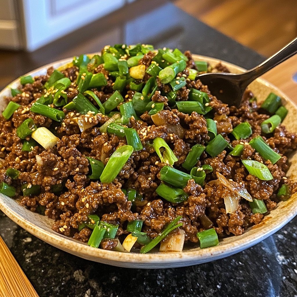 Quick Easy Korean Ground Beef Bowl