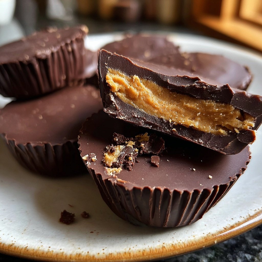 Homemade Peanut Butter Cups with Dark Cocoa