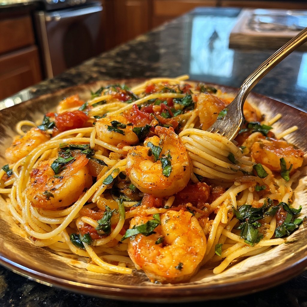 Shrimp Tomato Basil Pasta