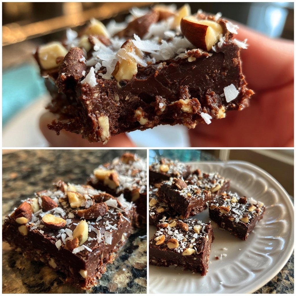 Chocolate Coconut Cashew Squares